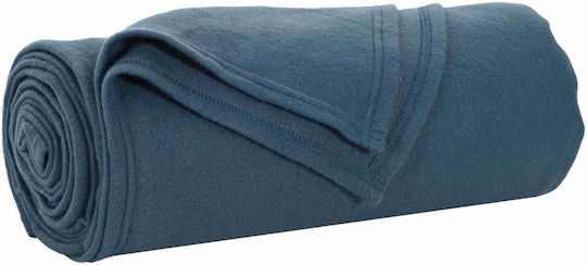 vidaXL Armchair Throw Fleece 240x220cm Dark Blue