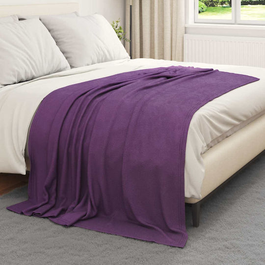 vidaXL Cuvertură Pentru Canapea De Fotoliu Polar Fleece 200x150cm Violet