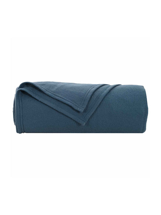 vidaXL Throws & Couch Blankets Sofa Throws 2 Seater Fleece 270x240cm Dark Blue