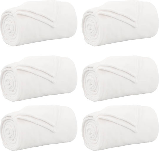 vidaXL Armchair Throw Fleece 130x150cm White