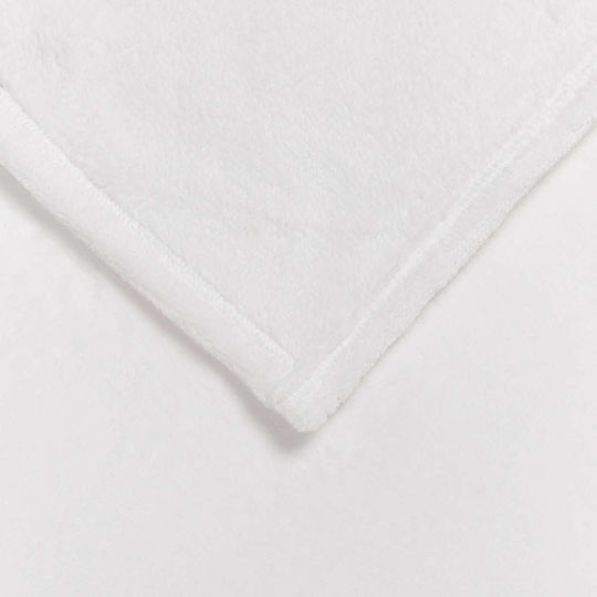 vidaXL Ριχτάρι Πολυθρόνας Fleece 130x150εκ. Λευκό