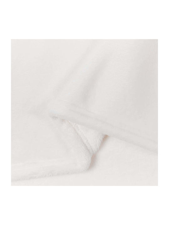 vidaXL Ριχτάρι Πολυθρόνας Fleece 130x150εκ. Λευκό