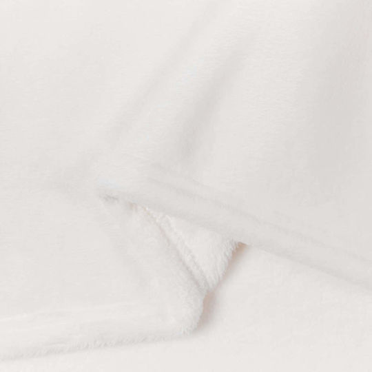 vidaXL Ριχτάρι Πολυθρόνας Fleece 130x150εκ. Λευκό