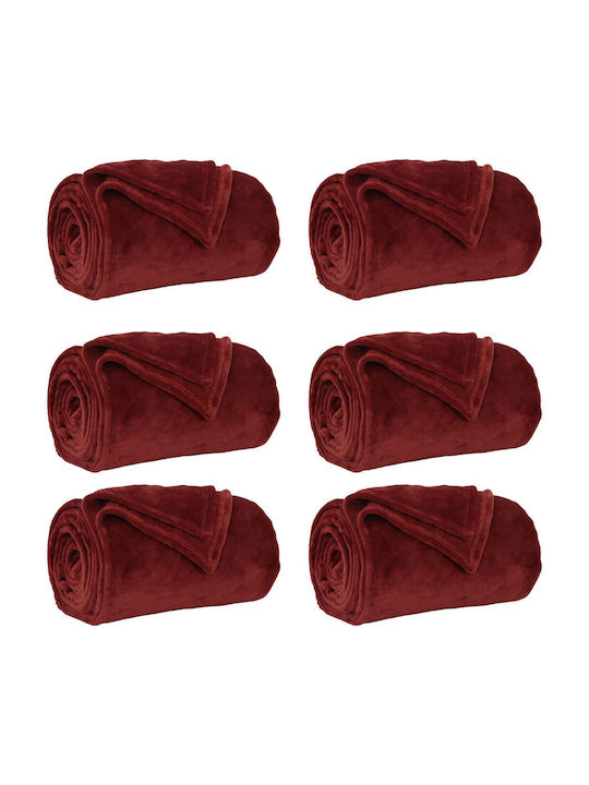 vidaXL Ριχτάρι Πολυθρόνας Fleece 150x200εκ. Βεραμάν Κόκκινο 42016818