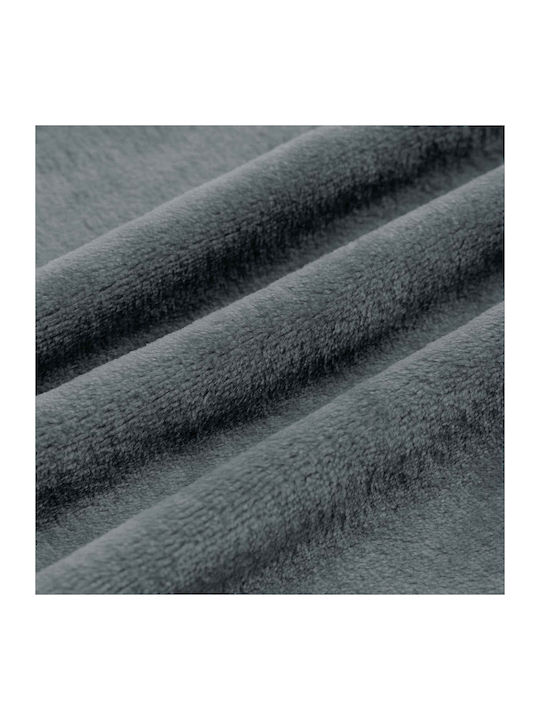 vidaXL Ριχτάρι Τριθέσιου Καναπέ Fleece 240x270εκ. Σκούρο Γκρι