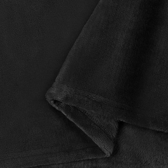 vidaXL Cuvertură Pentru Canapea 3 Locuri Polar Fleece 240x270 cm Neagră