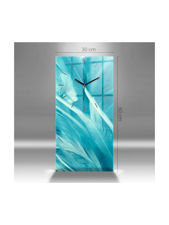 Tulup Silent Ceas de Perete Galben 30x60cm