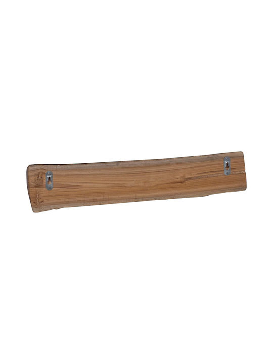 vidaXL Wooden Wall Hanger 4 Hooks Brown 50x12x8cm 4 Pieces