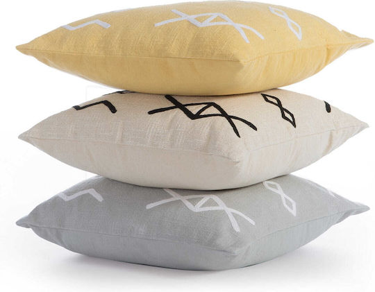 Nef-Nef Homeware Μαξιλάρι Καναπέ Create από 100% Βαμβάκι Γκρι 45x45εκ.