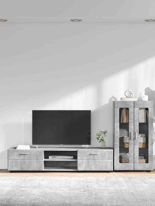 Bibliotecă Living Gri L150xL39xÎn30cm