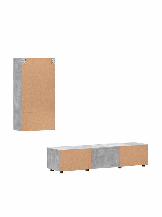 Living Room TV Unit Gray M150xW39xH30cm