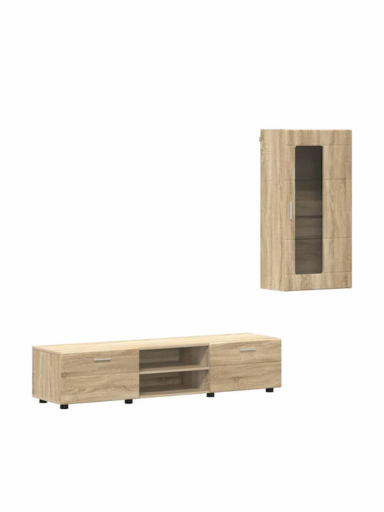 Wohnzimmer TV-Einheit Eiche Sonoma M150xB39xH30cm
