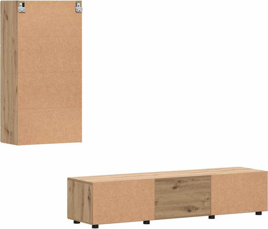 Bibliotecă Living Artisan Oak L150xL39xÎ30cm