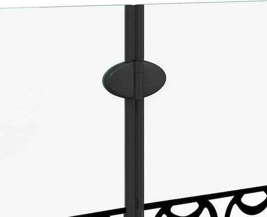 vidaXL Cabin for Shower with Foldable Door 70x130cm Clear Glass Black