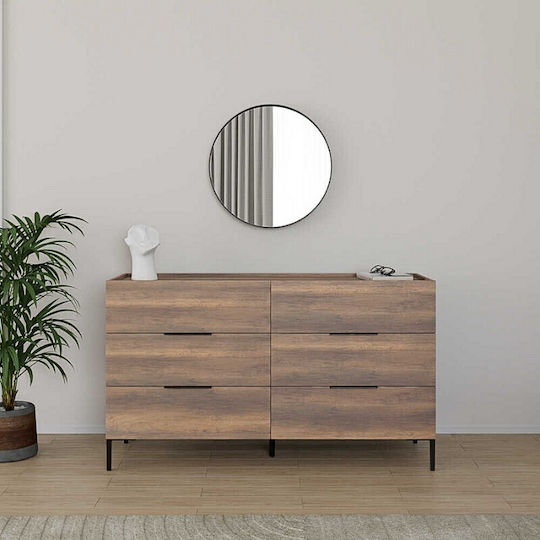 Comoda pentru Dormitor Oryana Nuci 140x44x81buc