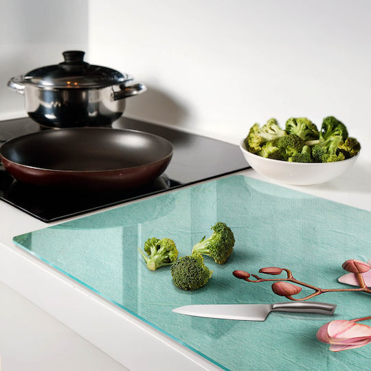 Decorative Protective Glass Kitchen Counter Board Orchid 80x52 Cm