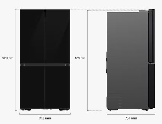 Samsung Хладилник Гардероб 646лт NoFrost В183xШ91.2xД72.3см. RF65DG960EB1EO