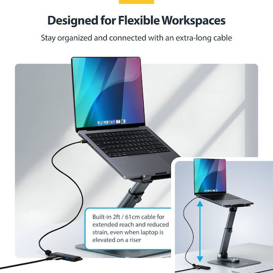 StarTech Hub 4 Porturi USB 3.2 cu Conectare USB-C