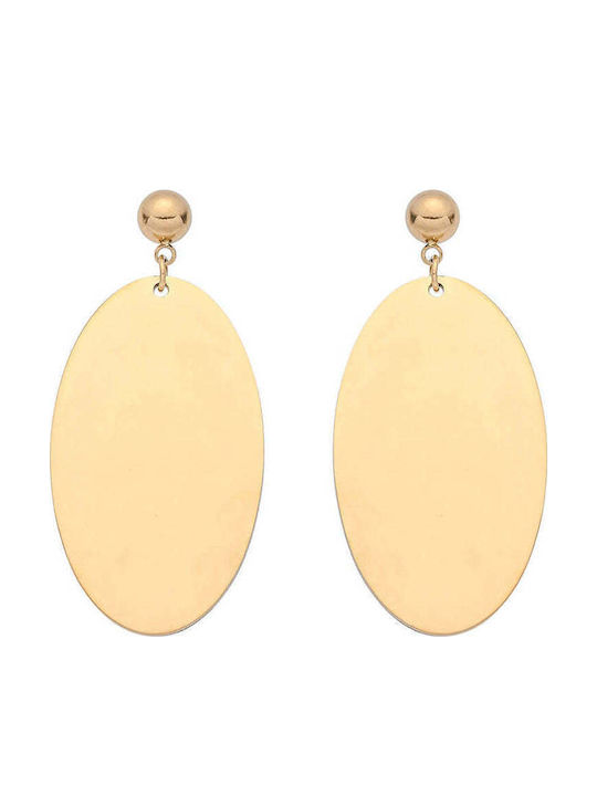 Asimi Body Piercing Earrings made of Steel Gold Plated with Stones