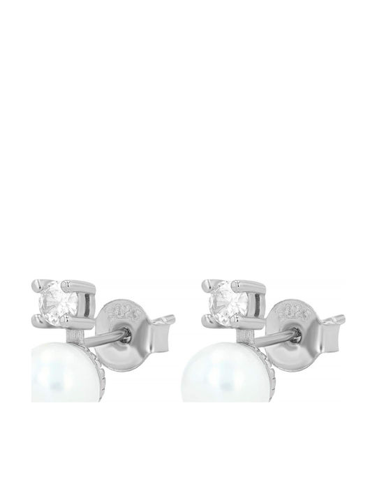 Akzent Earrings made of Silver with Stones & Pearls