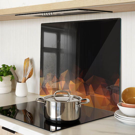 Glass Kitchen Board Modern Design Tempered Glass Removable 60x52 Cm