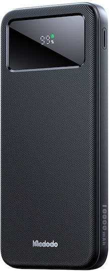Mcdodo MC-4220 Power Bank 10000mAh 22.5W με 2 Θύρες USB-A και Θύρα USB-C Μαύρο
