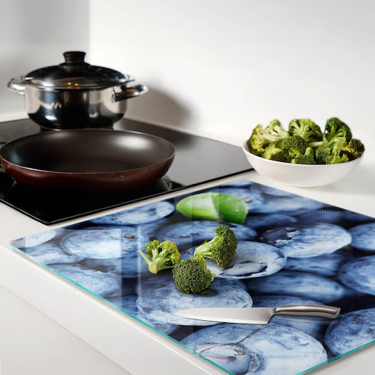 Schutzplatte Für Küchenarbeitsplatte Sicherheit Geschliffenes Glas Blaue 60x52 cm