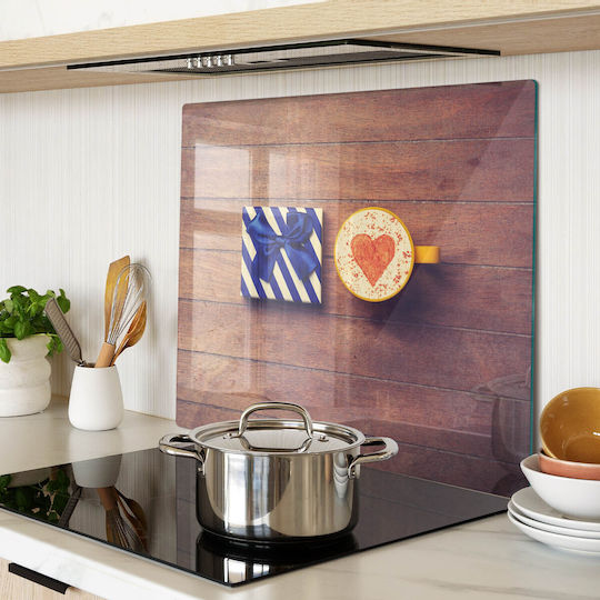 Decorative Glass Kitchen Board High Quality Gift Brown 60x52 Cm