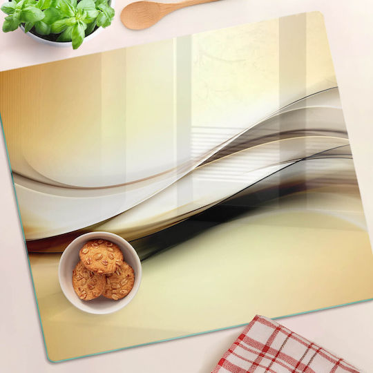 Tăviță Decorativă Din Sticlă Pentru Blat De Bucătărie Sticlă Securizată Abstractă 60x52 Cm
