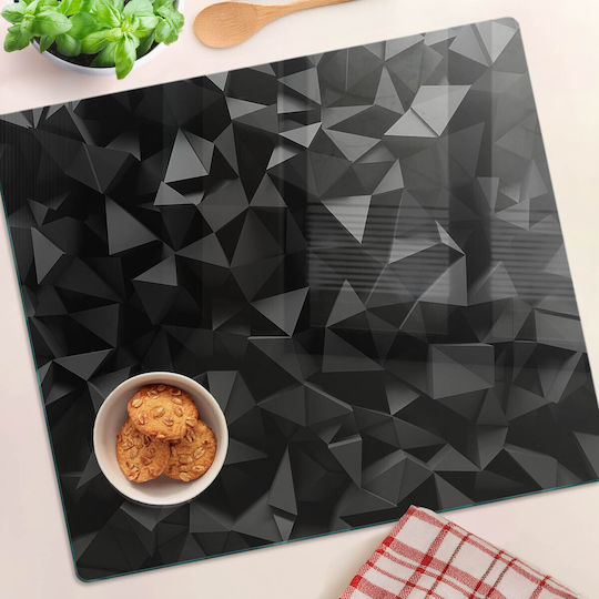 Protective Kitchen Countertop Plate Safety Tempered Glass 3D 60x52 Cm