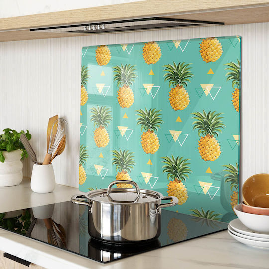 Elegant Protective Glass Kitchen Board Tempered Glass Pineapple 60x52 Cm