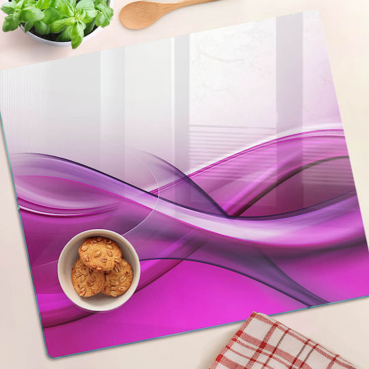 Tăbliță De Protecție Pentru Blat De Bucătărie Din Sticlă Călită Valuri 60x52 Cm