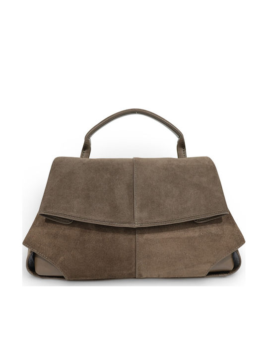Leather Women's Bag Tote Handbag Taupe