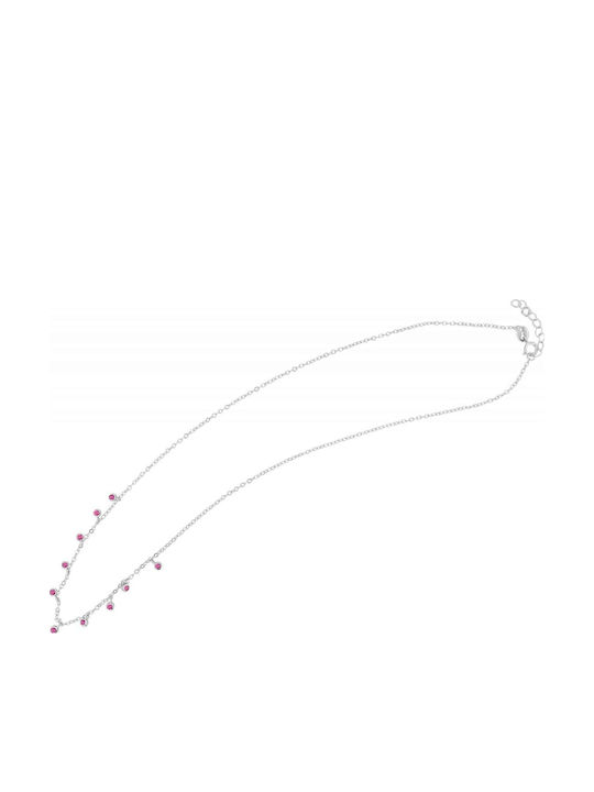 Akzent Halskette aus Silber mit Zirkon