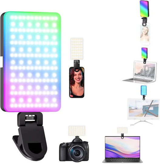 Roza F06 RGB Selfie Light LED MagSafe 40 LED – Ring Light for Mobile Laptop Vlogging TikTok Selfie Makeup