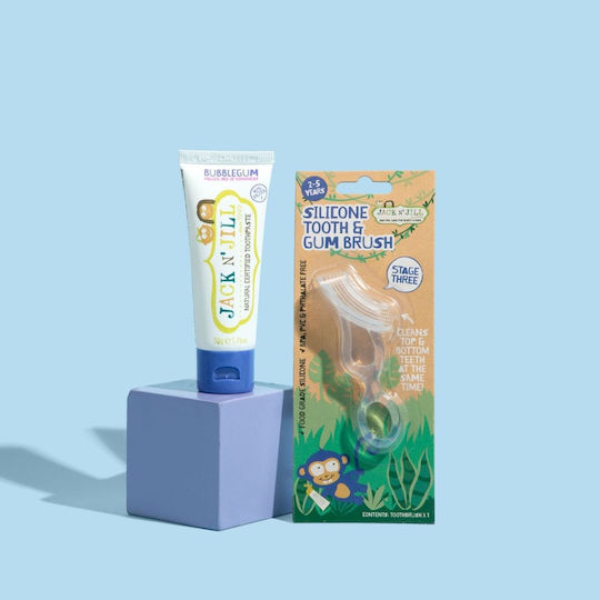 Jack n' Jill Baby Toothpaste for 6m+ with Bubblegum Flavor Fluoride-Free 50gr