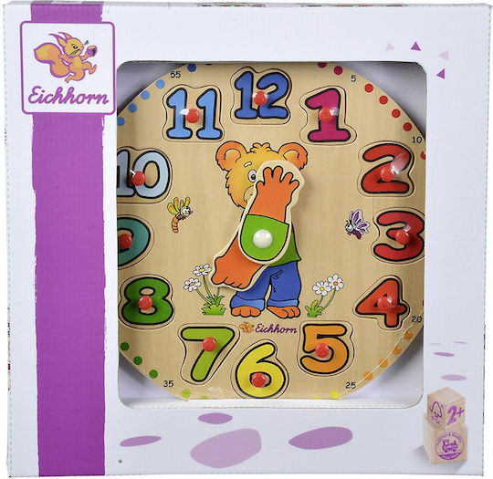 Eichhorn Ρολόι Educational Time Learning Game made of Wood for 2+ years Years Old