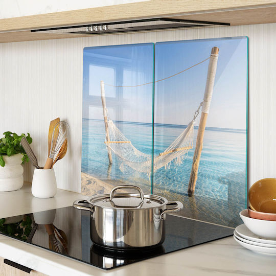 Schöne Glas Schneidebretter Küchenbett Neben Dem Meer 2x30x52 Cm