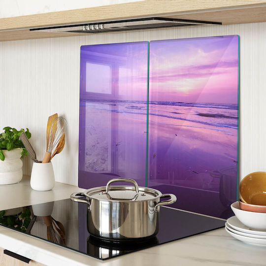 Elegante Glas Schneidebretter Küchen West der Sonne Über Das Meer 2x30x52 cm
