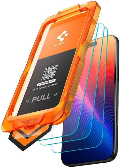 Spigen Alm Glas.tr Slim 3 Броя iPhone 17 Прозрачен