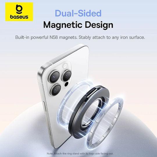 Baseus Magpro 3 Ring-Halter Für Handy In Schwarz