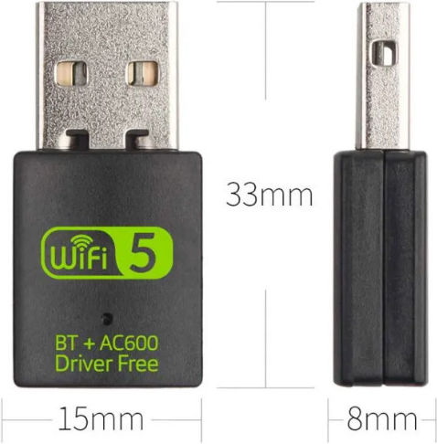 K605 USB Network Adapter with Wireless Wi-Fi Connection 600Mbps