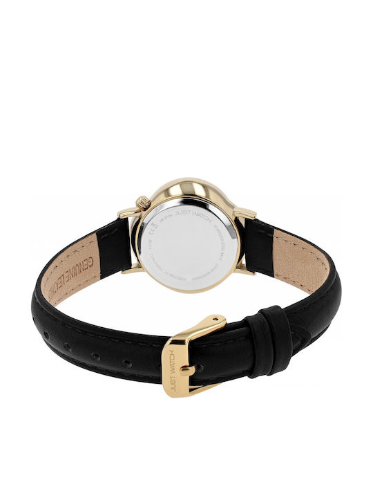 Just Watch Women's Watch with Black Leather Strap