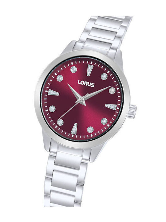 Lorus Women's Watch with Red Metal Bracelet