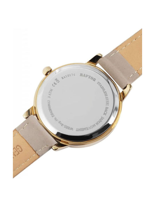 Raptor Damen Uhr mit Gray Lederarmband