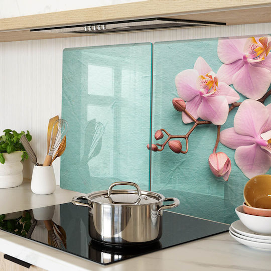 Multipurpose Glass Kitchen Board Tempered Glass Orchid 2x40x52 Cm