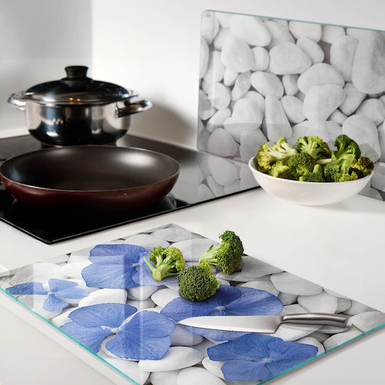 Suprafață Rezistentă De Protecție Pentru Blat Sticlă Călită Hydrangea 2x40x52 Cm
