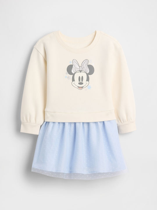 Kinderkleid Mädchenkleider Langärmelig Beige, Ivory Frost