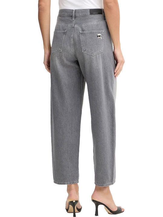 Women's Jean Trousers Mid Rise Gray