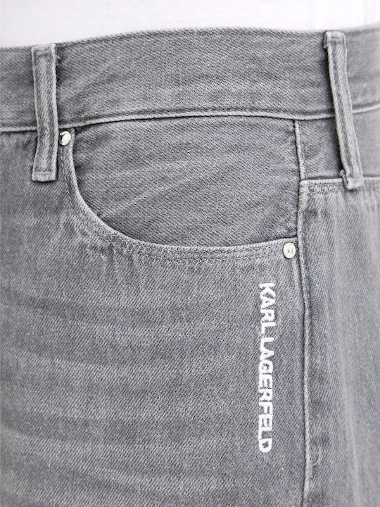 Women's Jean Trousers Mid Rise Gray
